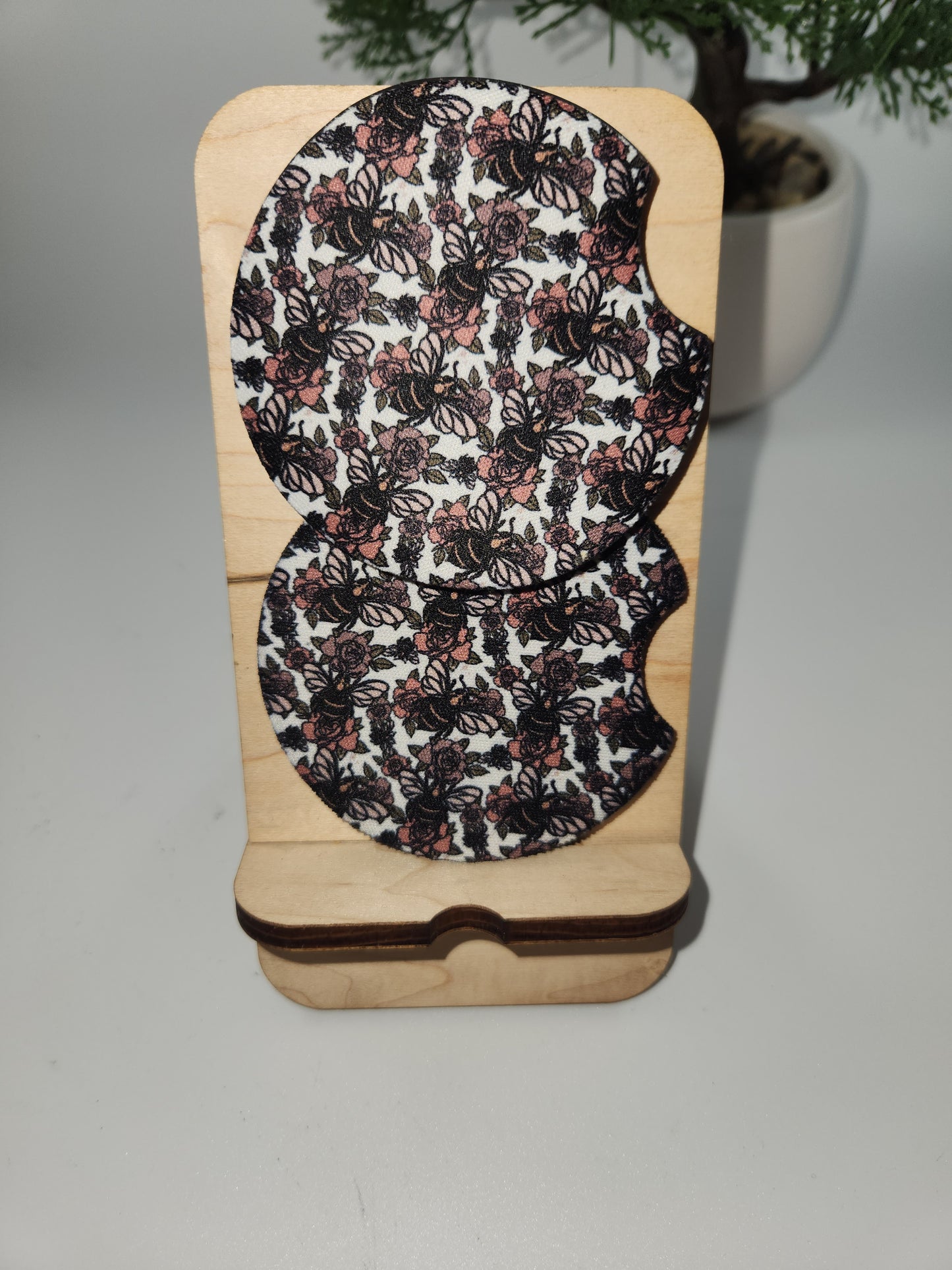 White Bee Car Coaster