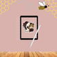 White Skull Bee Sticker