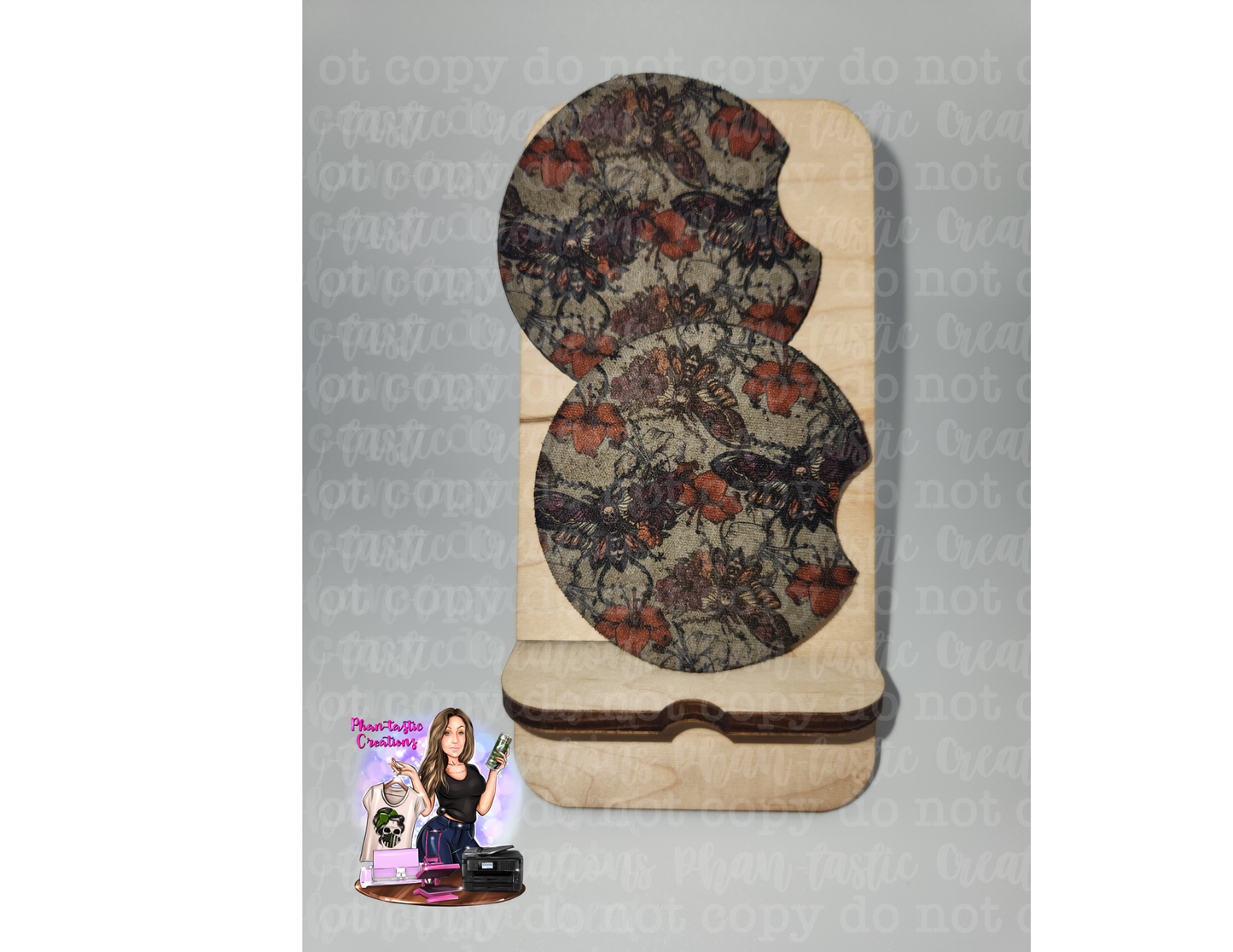 Green Moth Car Coaster