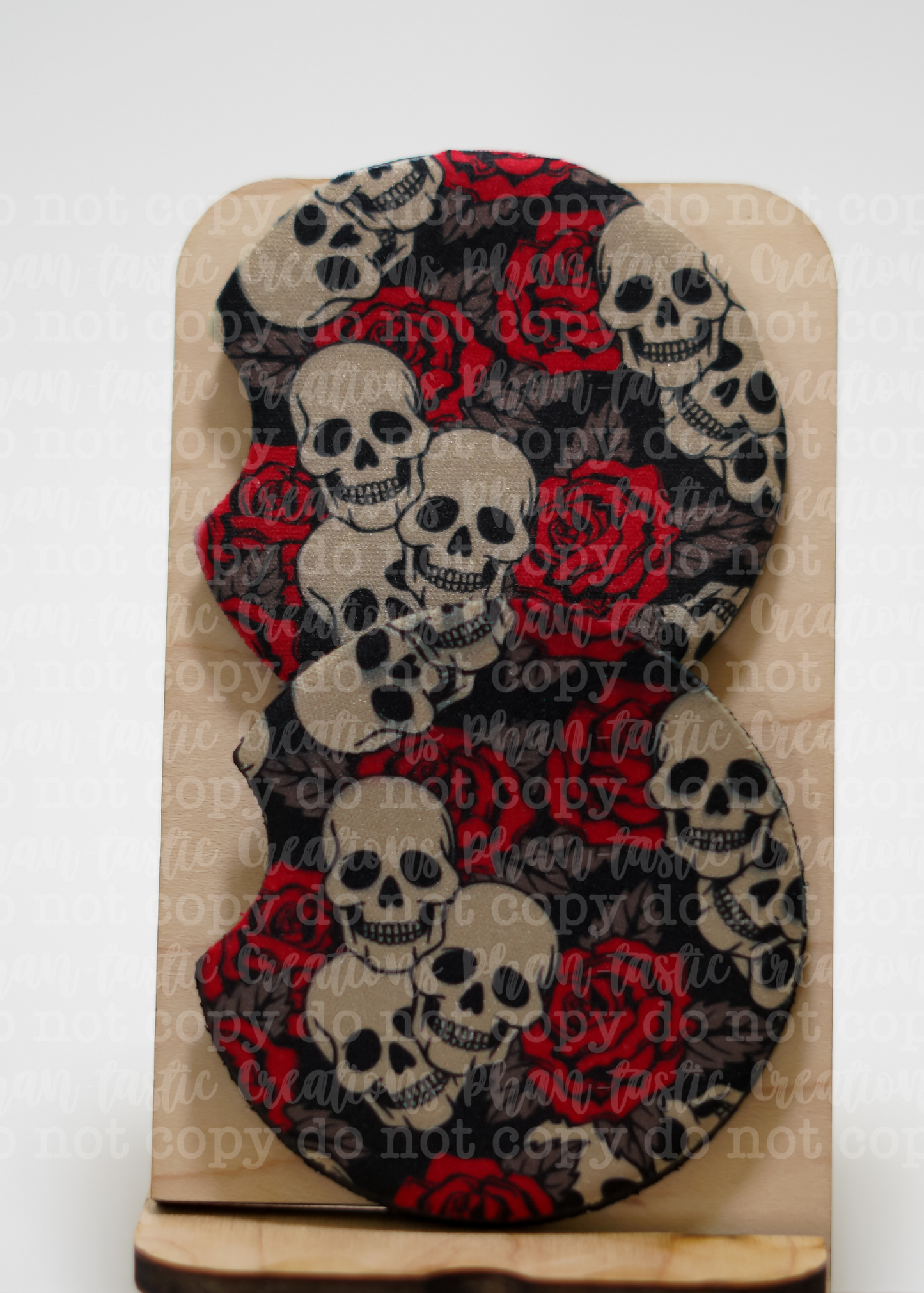 Skull Rose Car Coaster