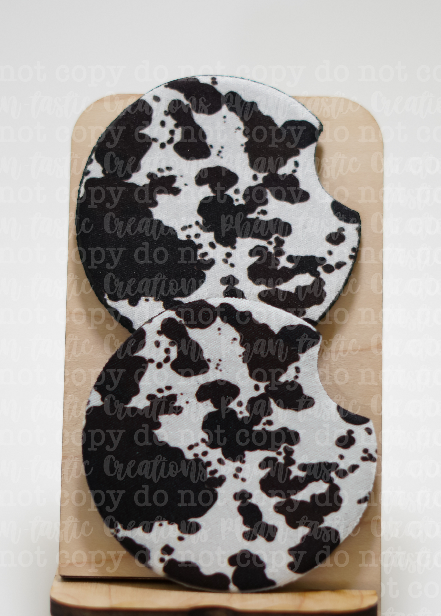 Cow Print Car Coaster