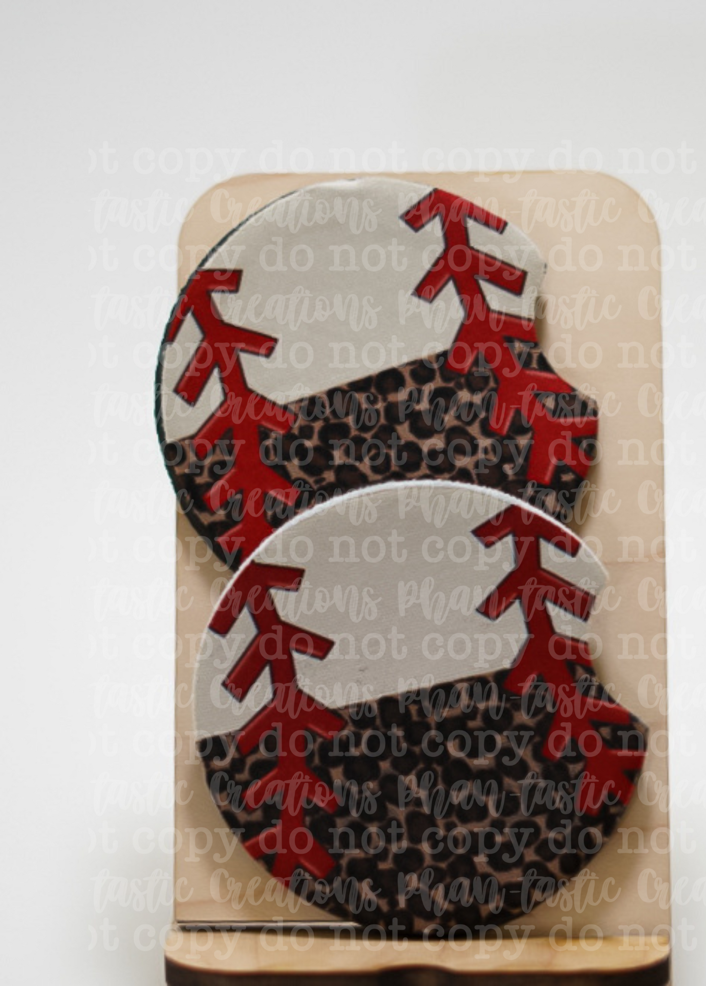 Leopard baseball Car Coaster