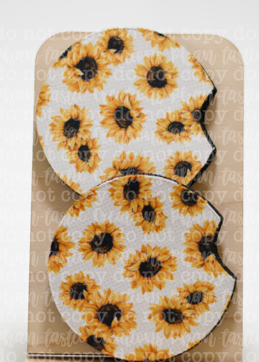 Dot Sunflower Car Coaster