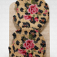 Rose leopard print Car Coaster