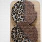 Leopard Glitter Print Car Coaster