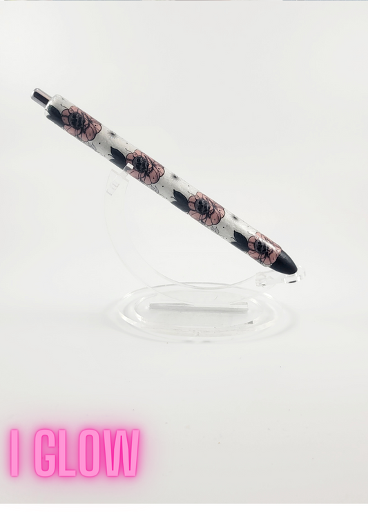 Pink Skull flower Pen